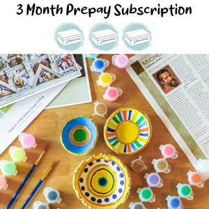 Three Month Pre-paid Art Box Subscription